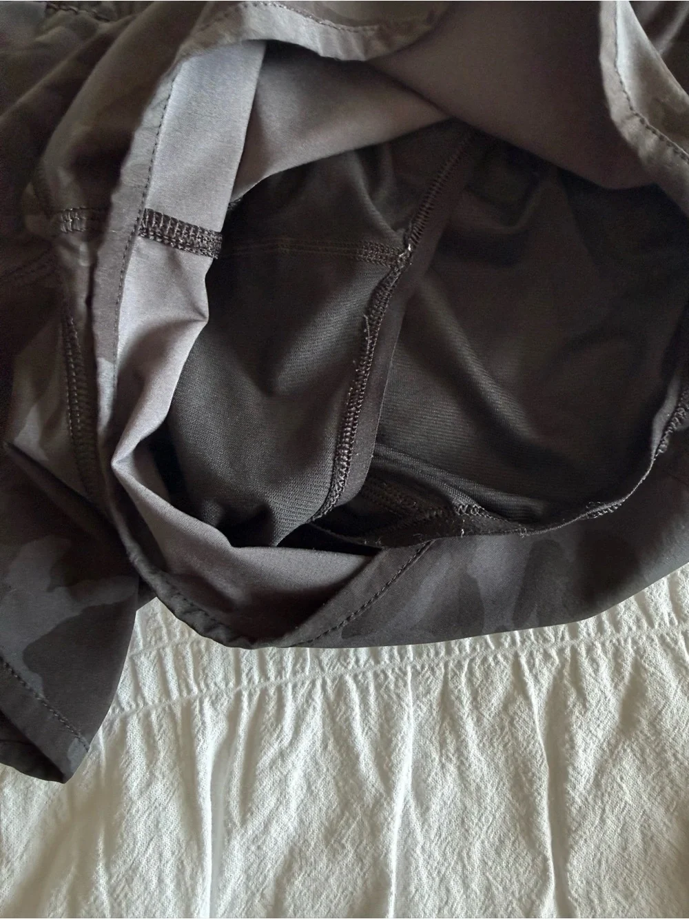 Lululemon Black Camo Athletic Shorts Lined Size 8